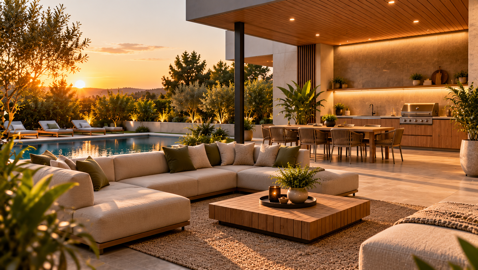 Contemporary architectural setting illustrating a tailored indoor-outdoor living environment